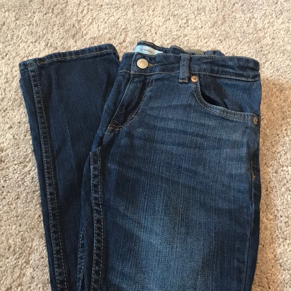 Dark wash size 12 regular girls Levi skinny jeans
